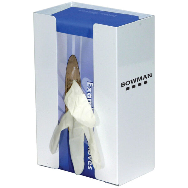 MARKETLAB BOWMAN WHITE POWDER COATED METAL SINGLE GLOVE DISPENSERS