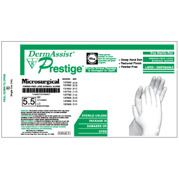 INNOVATIVE PRESTIGE® MICROSURGICAL POWDER-FREE LATEX SURGICAL GLOVES