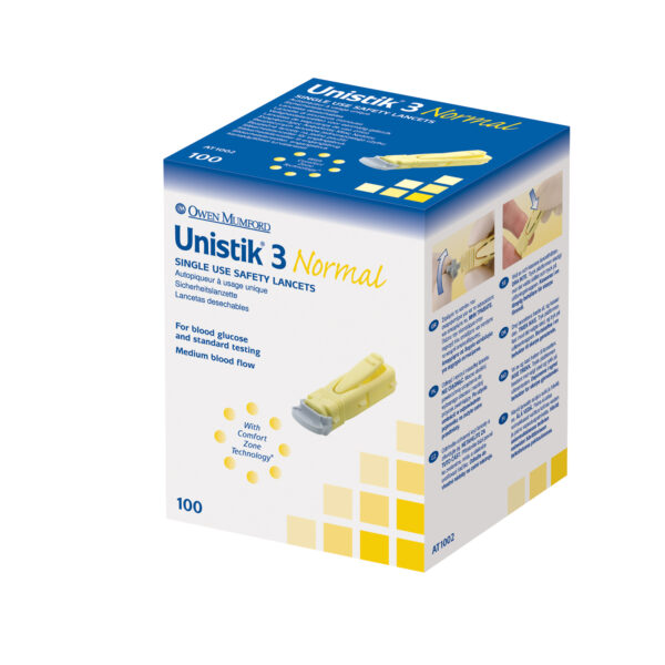 OWEN MUMFORD UNISTIK® 3 PRE-SET SINGLE USE SAFETY LANCETS